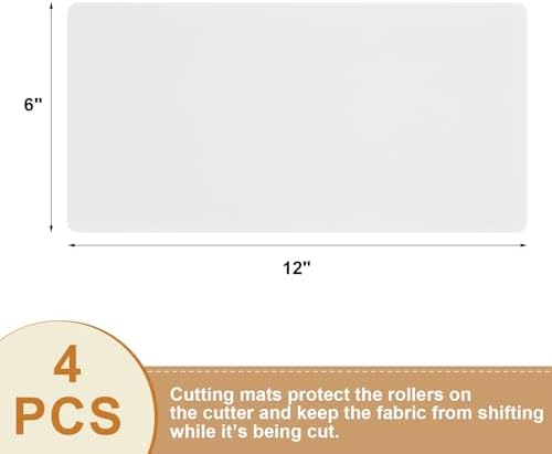 LemonRoad Plastic Cutting Mats Translucent, 4 Pack, 12 x 6 Inches