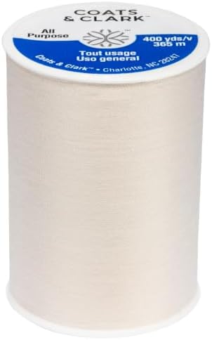 Coats & Clark Dual Duty All-Purpose Natural Thread 400 Yards 1 Spool of Yarn