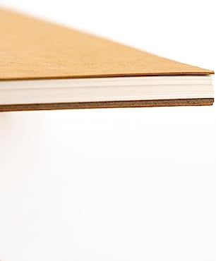DSTELIN 10 inch x 7.5 inch, 100GSM, Blank Spiral Notebook, 1-Pack, Soft Cover, Sketch book, 100 Pages / 50 Sheets, with writing backboard, (Brown)