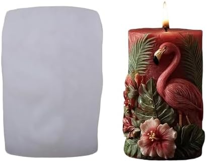 Bird Animal Cylinder Molds Silicone Wave Spiral Candle Mold - Silicone Resin Casting Molds for Candle & Resin & Soap Craft Supplies
