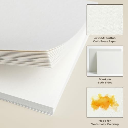 Vienrose Watercolor Cards with Envelopes 30 Pack 4x6 Blank Cards