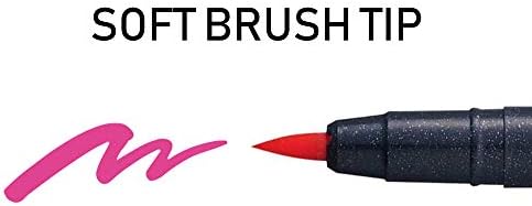 Kuretake ZIG FUDEBIYORI Brush Pens 12 colors set, AP-Certified, Odourless, Xylene free, Flexible Hard brush tip, Effective for both details and larger spaces, for Adult, Made in Japan