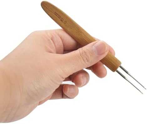 5 Pieces Dreadlock Crochet Hooks for Hair, Loc Needle Interlocking Tool for Braid Craft (0.75mm)