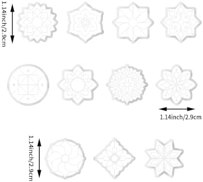 Xaekicr 11 Pcs Mandala Polymer Clay Cutters - Geometric Flower & Boho Shape Jewelry Making Tools for Earrings, Pendants & DIY Crafts, Soft Clay Molds