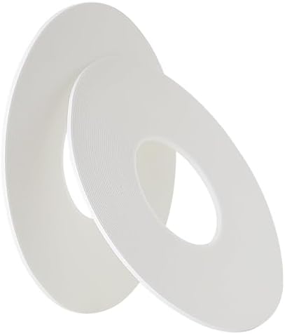 2 Roll of White Double Sided Foam Tape,PE Foam Tape，White Mounting Adhesive Tape (1/8 Inch by 50 Feet)