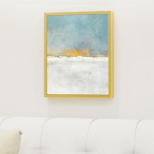 Venusmiles Canvas Frame 8x10 Frame for Canvas Painting Floating for 1" Deep, Floater for Canvas Artist Panel Oil Painting Wall Art Décor, Vertical or Horizontal Picture Wall Decor, Gold