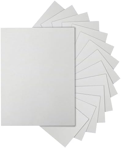 Silunkia 40 Sheets Light Grey Cardstock 8.5 x 11 Crafts Paper 75lb