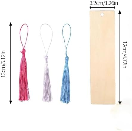Blank Wooden Gift Tags Labels 10pcs Blank Wood Ornaments, 4.7X1.26in Used for Painting and Decoration DIY Technology, Hanging skrnrhrery