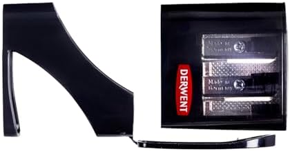 Derwent Twin Hole Pencil Sharpener, Black, 11.5mm & 8.25mm