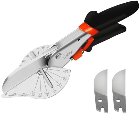 GARTOL 45-135° Adjustable Miter Shears, Quarter Round Cutter for PVC & Trim
