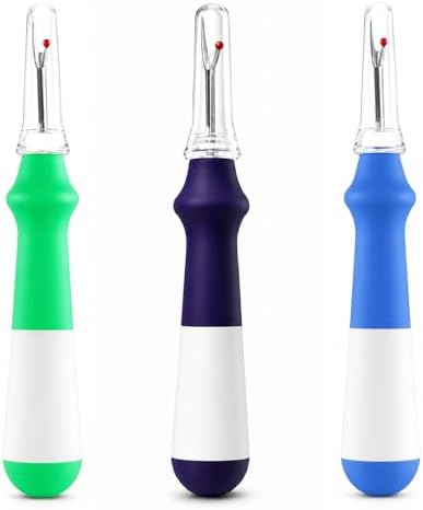 Lhedon Seam Ripper 3 PCS Ergonomic Grip Sewing Thread Remover Tool