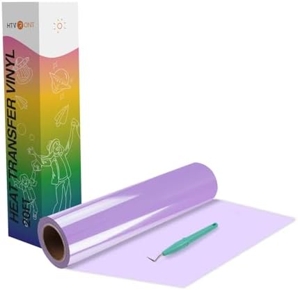 HTVRONT Heat Transfer Vinyl Lilac HTV Rolls, 12" x 20ft