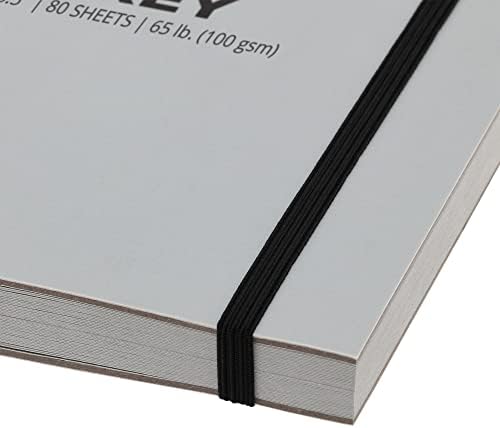 SoHo Urban Artist Brick Sketchbook Journals for Sketching, Drawing, Colored Pencils, Graphite, and More - Grey 5.5"x8.5" (100 GSM, 80 Sheets) - 2 Pack