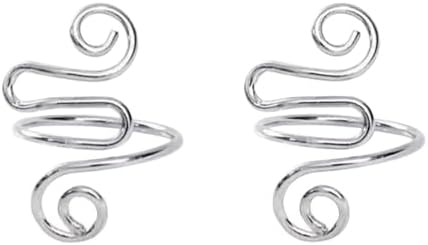 2Pcs Crochet Rings for Finger, Adjustable Open Yarn Guide Crochet Tension Ring for Crocheting Knitting Accessories Supplies Metal Yarn Tension Loop Ring for Finger (Silver)