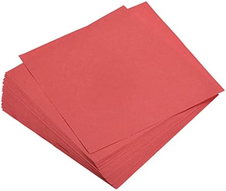 MECCANIXITY 50 Sheets Origami Paper Double Sided Bright Red 6x6 Inch Square Sheet for Art Craft Project, Beginners, Gifts Decor