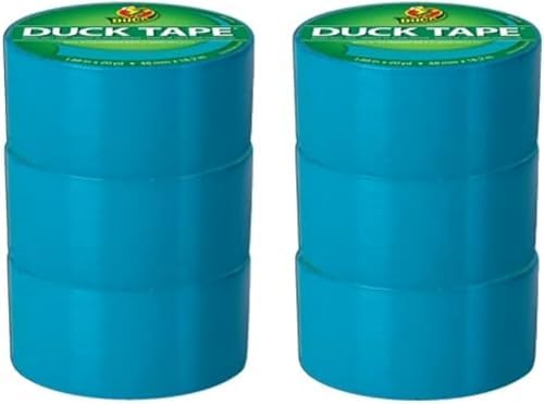 Duck Brand Color Duct Tape, 6-Roll, Tranquil Teal (1265020_C)