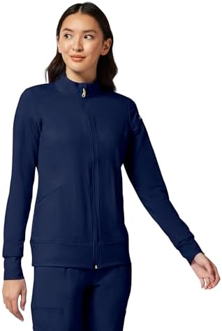 Cherokee iFlex Scrub Jacket for Women 2 Pocket Zip Front