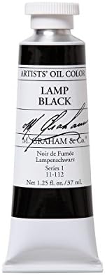 M. Graham Artist Oil Paint Lamp Black 1.25oz/37ml Tube