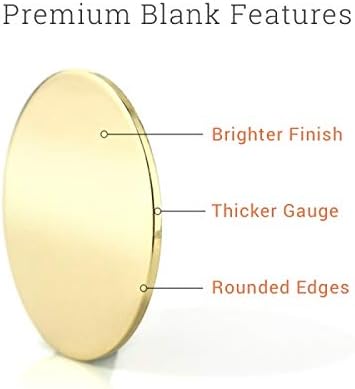 ImpressArt - Premium Metal Stamping Blanks for Metal Stamping and Jewelry Making (24 Pack) (1 1/4" Guitar Pick, Brass)