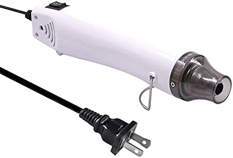 New Heat Gun,mofa Hot Air Gun Tools Shrink Gun with Stand For DIY Embossing And Drying Paint Multi-Purpose Electric Heating Nozzle 300W 110V (White,Gray)