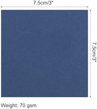 MECCANIXITY 50 Sheet Origami Paper Double Sided Navy Blue 3x3 Inch Square Sheet for Art Craft Project, Beginners, Gifts Decor