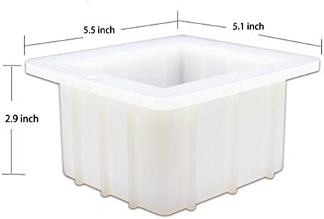 Square Silicone Soap Mold Small Loaf Bar DIY Handmade Swirl Making Tool
