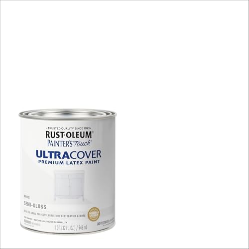 Rust-Oleum Painter's Touch Latex Brush-On Paint, Semi-Gloss White