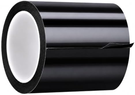 GGR Supplies MMYP-1 Black Metalized Polyester Film Tape, 6 Inch x 72 Yds