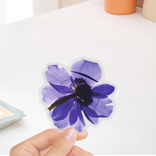 50PCS Transparent Flora Scrapbook Stickers, Flower-E | Vintage Aesthetic Flowers, Vinyl Waterproof, For Scrapbooks Travel Journal, For Water Bottles Laptop Phone
