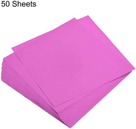 MECCANIXITY 50 Sheets Origami Paper Double Sided Plum Red 6x6 Inch Square Sheet for Art Craft Project, Beginners, Gifts Decor