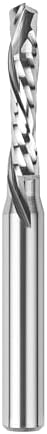 SpeTool Spiral Compression Router Bit 3/16" Cutting Diamter 1/4" Shank, Solid Carbide Router Bit Up Douwn Spiral Router Bits End Mill for CNC Wood Carving