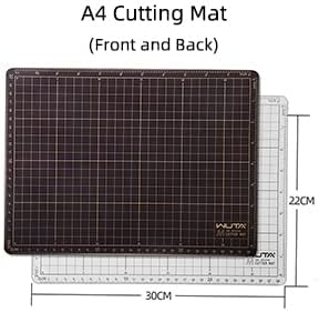 WUTA Self Healing Sewing Mat, Double Sided Non-Slip PVC Cutting Mat A4 Cutting Board for Sewing, Craft, Quilting, Fabric, Scrapbooking Project (9x12inch)
