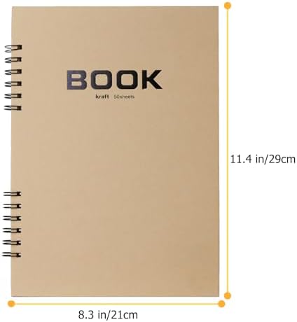 Toned Tan Sketchbook for Artists 9x12 Spiral Bound Mixed Media Paper Pad, 50 Sheets Acid-Free Kraft Hardcover,A4 Brown Tone Sketch Pad for Drawing, Sketching Painting, Family Albums & More