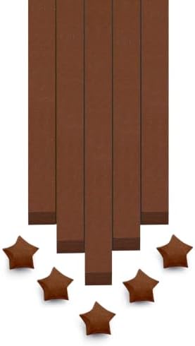 FoDau770 Solid Color Star Paper Strips - 360 Sheet, Dark Brown