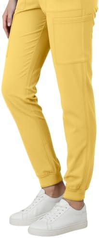 Med Couture Luma Jogger Scrub Pants for Women with Rib Knit Waistband