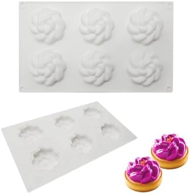 Silicone Mold for Baking Cakes,Soap Molds,Flower Shape Silicone Molds for Homemade French Dessert Mold for Pastry Chocolate,Jelly Chocolate Mold ＆ Ice Cube Tray (H_ Flower)
