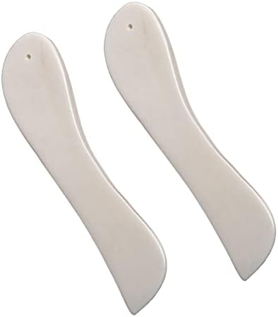 WUTA Genuine Bone Folder Leather Tools Scoring Folding Creasing Origami Paper Creaser Crafting Scrapbooking Tool for DIY Handmade Christmas Gift (2 Packs Arc Shape)