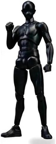 Artists Manikin Art Mannequin Figures Supplies Drawing Tools,Small Drawing Figure Model for Action Figure,Set Sketching,Painting(Black-Male)