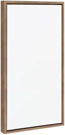 Kate and Laurel Sylvie Blank Framed Canvas Wall Art; 14x26.5 Gold; Vintage Modern Empty Canvas for Paint-Your-Own Art; Ready to Paint Premium Canvas Already Framed