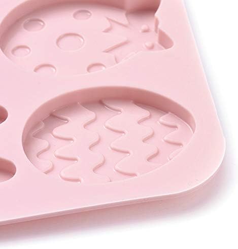 Craftdady Silicone Soap Mold 12 Cavities Flower Egg Rabbit Hen Baby Chick Moulds, 2 Pack for Handmade Craft Biscuit Candy Chocolate