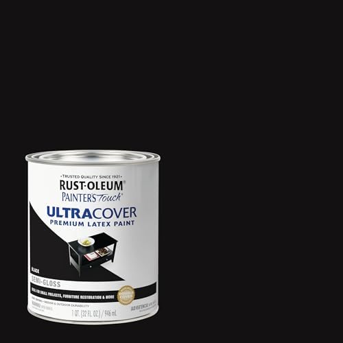 Rust-Oleum Painter's Touch Latex Brush-On Paint, Semi-Gloss Black