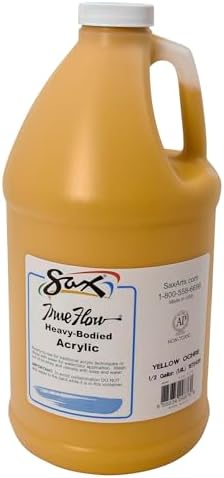 Sax True Flow Heavy Body Acrylic Paint, 1/2 Gallon, Yellow Ochre - 408506