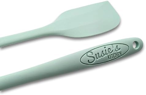Customizable Silicone Spoon - Personalized Kitchen Tool for Unique Cooks - Heat-Resistant, Non-Stick, and Ergonomic - Your Name Embossed - Perfect Gift Idea (Mint Green) (Mint Green)