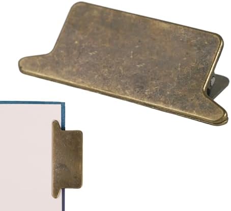 Koqye 1Pc Bronze Metal Paper Clip Alloy Vintage Travelers Notebook Clips