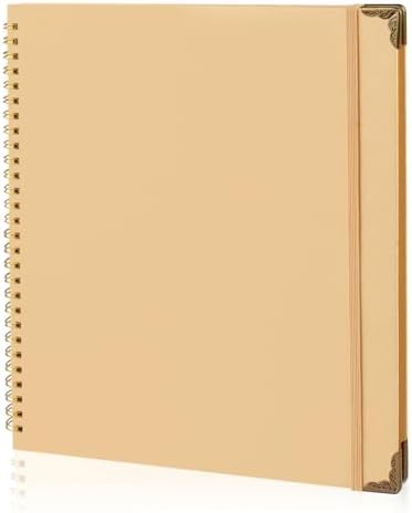 Joyberg Scrapbook 80 Pages, Scrapbooking Supplies 10 x 10 In, Scrapbook Album Suitable for Album Memory Book Wedding, Anniversary Family, DIY Craft Projects (Brown)