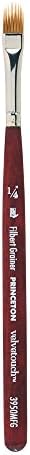 Princeton Velvetouch Artiste, Mixed-Media Brush for Acrylic, Watercolor & Oil, Series 3950 Mini Filbert Grainer Luxury Synthetic, Size 1/4