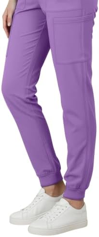 Med Couture Luma Jogger Scrub Pants for Women with Rib Knit Waistband