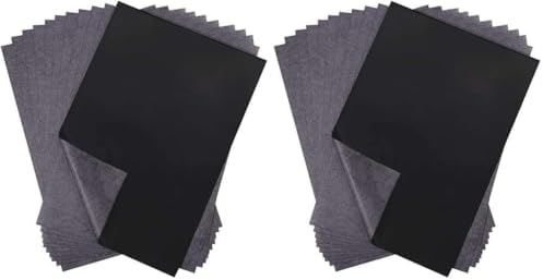 selizo 100 Sheets Black Carbon Transfer Tracing Paper for Wood, Paper, Canvas and Other Art Surfaces (9 x 13 Inches) (Pack of 2)