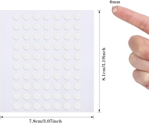 JANYUN 6 mm Sticky Dots,140 Pcs Round Putty Clear Tape for DIY Crafts