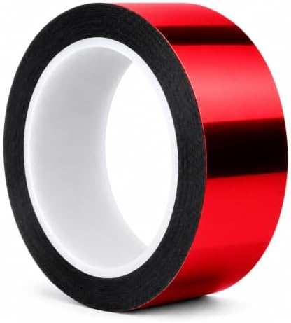 GGR Supplies MMYP-1 Red Metalized Polyester Film Tape, 1.5 Inch x 72 Yds